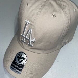 MLB/47/Baseball: Los Angeles Dodgers Khaki/Beige Adjustable Cap/Hat